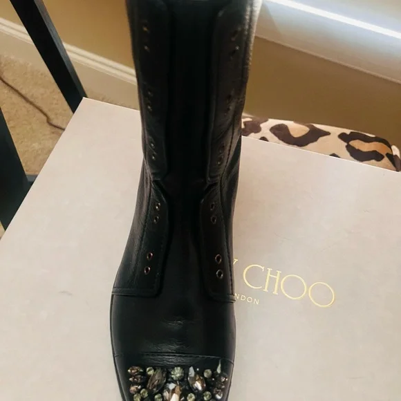 Jimmy Choo Black Embellished Moto Boots
New never worn - Picture 7 of 10